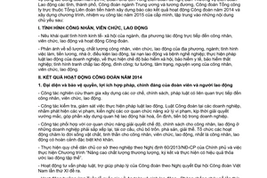 Công văn 1572/TLĐ hướng dẫn tổng kết công tác Công đoàn 2014