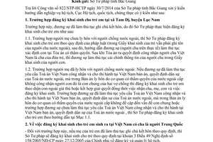 Công văn 5355/HTQTCT-HT đăng ký khai sinh cho trẻ em