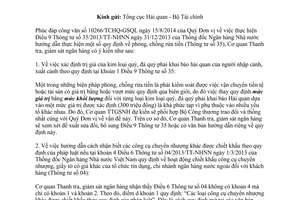 Công văn 3334/TTGSNH7 2014 phúc đáp 10266/TCHQ-GSQL