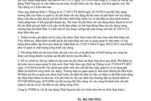 Công văn 101/BXD-KTXD năm 2014 thẩm tra dự toán chi phí khảo sát xây dựng