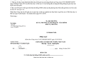 Công văn 6071/BGDĐT-KHTC năm 2014 kết quả triển khai hệ thống thông tin quản lý giáo dục