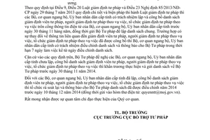Công văn 4447/BTP-BTTP 2014 lập rà soát điều chỉnh danh sách cá nhân tổ chức giám định tư pháp