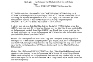 Công văn 15470/BTC-CST thực hiện 109/2014/TT-BTC chính sách tài chính khu kinh tế cửa khẩu