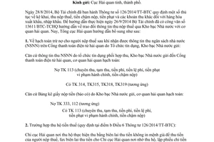 Công văn 13138/TCHQ-TXNK 2014 triển khai 126/2014/TT-BTC kê khai thu nộp thuế hàng hóa xuất nhập khẩu