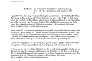Công văn 18443/QLD-TT năm 2014 cung cấp thông tin liên quan đến thuốc chứa Docetaxel