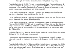 Công văn 3897/BVHTTDL-VHCS năm 2014 tiêu chí xây dựng cơ sở vật chất văn hóa nông thôn mới