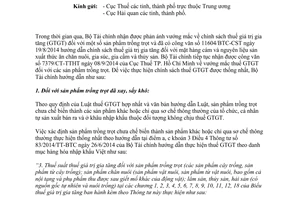 Công văn 15895/BTC-CST 2014 hướng dẫn thuế giá trị gia tăng sản phẩm trồng trọt