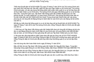 Công văn 791/TTĐT-HC&CB 2014 quản lý cơ sở dữ liệu theo dõi Cổng Thông tin điện tử Chính phủ