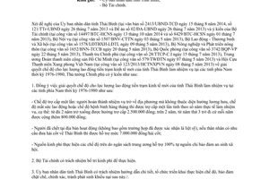 Công văn 2169/TTg-KGVX năm 2014 giải quyết chế độ lực lượng lao động tiền trạm kinh tế mới