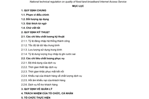 Quy chuẩn kỹ thuật quốc gia QCVN 34:2014/BTTTT về Chất lượng dịch vụ truy nhập Internet băng rộng cố định mặt đất