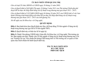 Quyết định 2466/QĐ-UBND năm 2014 hoạt động Tổ liên ngành hàng rào kỹ thuật thương mại Quảng Trị