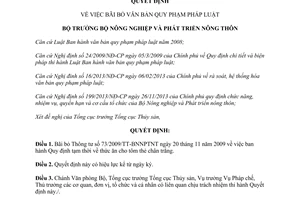 Quyết định 4855/QĐ-BNN-TCTS năm 2014 bãi bỏ 73/2009/TT-BNNPTNT thức ăn tôm thẻ chân trắng