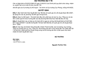 Quyết định 4667/QĐ-BYT 2014 Bộ tiêu chí quốc gia về y tế xã giai đoạn đến 2020