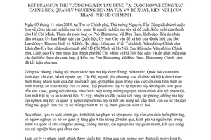 Thông báo 428/TB-VPCP 2014 kết luận Thủ tướng Nguyễn Tấn Dũng công tác cai nghiện Hồ Chí Minh