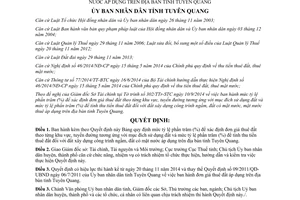 Quyết định 21/2014/QĐ-UBND mức tỷ lệ phần trăm xác định đơn giá thuê đất Tuyên Quang