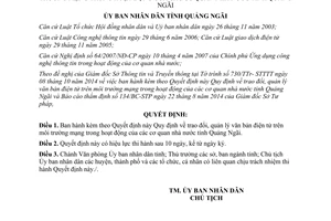 Quyết định 57/2014/QĐ-UBND trao đổi quản lý văn bản điện tử hoạt động cơ quan nhà nước Quảng Ngãi