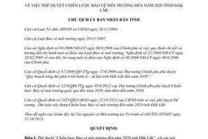 Quyết định 2643/QĐ-UBND 2014 Chiến lược Bảo vệ môi trường Đắk Lắk