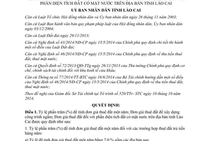Quyết định 64/2014/QĐ-UBND phần trăm đơn giá thuê đất công trình ngầm đất mặt nước Lào Cai