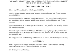 Quyết định 3522/QĐ-UBND năm 2014 bãi bỏ văn bản quy phạm pháp luật tỉnh Lào Cai