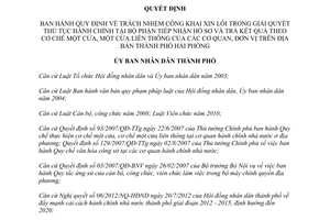 Quyết định 2492/2014/QĐ-UBND công khai xin lỗi giải quyết thủ tục hành chính tiếp nhận hồ sơ trả kết quả Hải Phòng