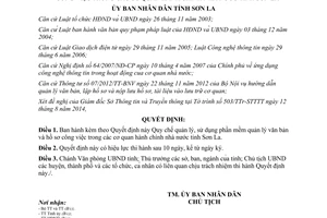 Quyết định 31/2014/QĐ-UBND quản lý sử dụng phần mềm quản lý văn bản hồ sơ công việc cơ quan hành chính Sơn La