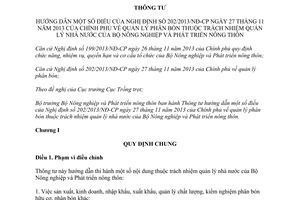 Thông tư 41/2014/TT-BNNPTNT hướng dẫn 202/2013/NĐ-CP quản lý phân bón quản lý nhà nước