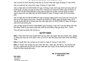 Quyết định 22/2014/QĐ-UBND đào tạo chuyên môn nghiệp vụ phù hợp chức danh công chức hành chính Đồng Tháp