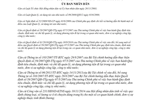 Quyết định 2892/QĐ-UBND 2014 định mức xe ô tô cơ quan hành chính đơn vị sự nghiệp Bình Dương