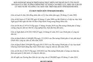 Quyết định 3097/QĐ-UBND 2014 Kế hoạch thực hiện 28/CT-TTg quản lý nhà nước công tác dân tộc Khánh Hòa