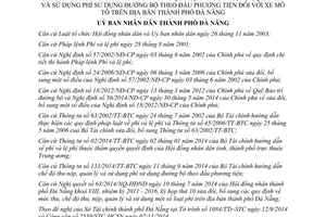 Quyết định 41/2014/QĐ-UBND sửa đổi 27/2013/QĐ-UBND mức thu nộp quản lý sử dụng phí sử dụng đường bộ Đà Nẵng