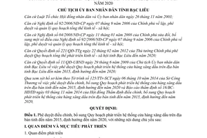 Quyết định 1933/QĐ-UBND 2014 điều chỉnh bổ sung Quy hoạch phát triển hệ thống cửa hàng xăng dầu Bạc Liêu 2015 2020