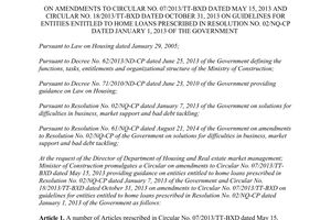 Circular No. 17/2014/TT-BXD amendments to Circular No. 07/2013/TT-BXD  No. 18/2013/TT_BXD
