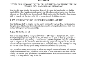 Hướng dẫn 2694/HD-SNV 2014 công tác văn thư lưu trữ trường tiểu học công lập Đà Nẵng