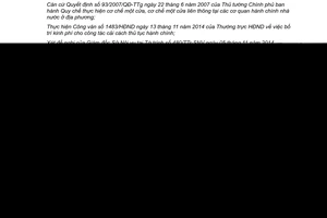 Quyết định 3170/QĐ-UBND 2014 phê duyệt Đề án tổng thể tổ chức mô hình Bộ phận Một cửa hiện đại Sơn La