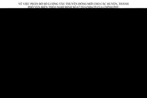 Quyết định 3822/QĐ-UBND năm 2014 phân bổ số lượng tàu thuyền đóng mới theo 67/2014/NĐ-CP Bình Định