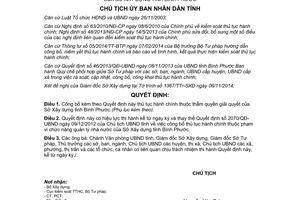 Quyết định 2498/QĐ-UBND 2014 thủ tục hành chính cấp tỉnh thuộc thẩm quyền giải quyết Sở Xây dựng Bình Phước