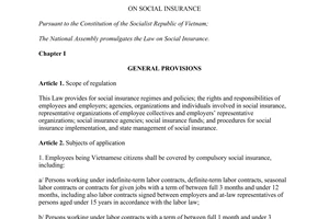 Law No. 58/2014/QH13 on social insurance