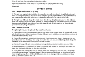 Thông tư 43/2014/TT-BYT quản lý thực phẩm chức năng