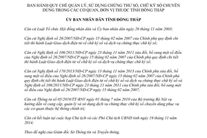 Quyết định 1190/QĐ-UBND-HC 2014 quản lý sử dụng chứng thư số chữ ký số chuyên dùng cơ quan Đồng Tháp