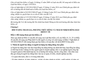 Thông tư liên tịch 41/2014/TTLT-BYT-BTC hướng dẫn thực hiện bảo hiểm y tế