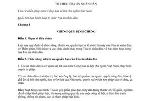 Luật tổ chức Tòa án nhân dân 2014