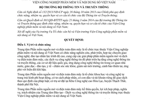 Quyết định 1756/QĐ-BTTTT năm 2014 chức năng tổ chức Trung tâm Phần mềm nguồn mở điện toán đám mây