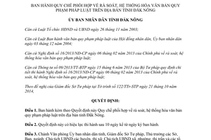 Quyết định 27/2014/QĐ-UBND rà soát hệ thống hóa văn bản quy phạm pháp luật Đắk Nông