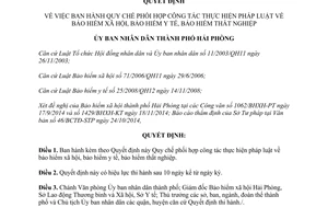 Quyết định 2583/2014/QĐ-UBND thực hiện pháp luật bảo hiểm xã hội y tế thất nghiệp Hải Phòng