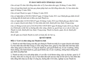 Quyết định 37/2014/QĐ-UBND chức năng nhiệm vụ quyền hạn cơ cấu tổ chức Thanh tra Hậu Giang