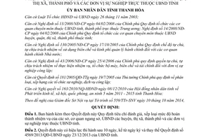 Quyết định 4129/2014/QĐ-UBND Quy định tiêu chí đánh giá các sở cơ quan ngang sở tỉnh Thanh hóa