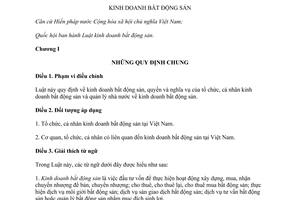 Luật Kinh doanh bất động sản 2014