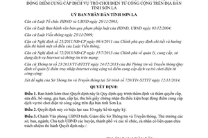 Quyết định 33/2014/QĐ-UBND cấp giấy chứng nhận hoạt động cung cấp dịch vụ trò chơi điện tử Sơn La