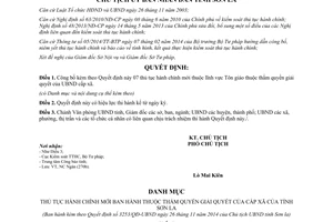 Quyết định 3253/QĐ-UBND năm 2014 thủ tục hành chính mới thuộc Tôn giáo Ủy ban cấp xã Sơn La