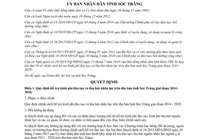 Quyết định 27/2014/QĐ-UBND hỗ trợ kinh phí đào tạo thu hút nhân lực Sóc Trăng 2014 2020